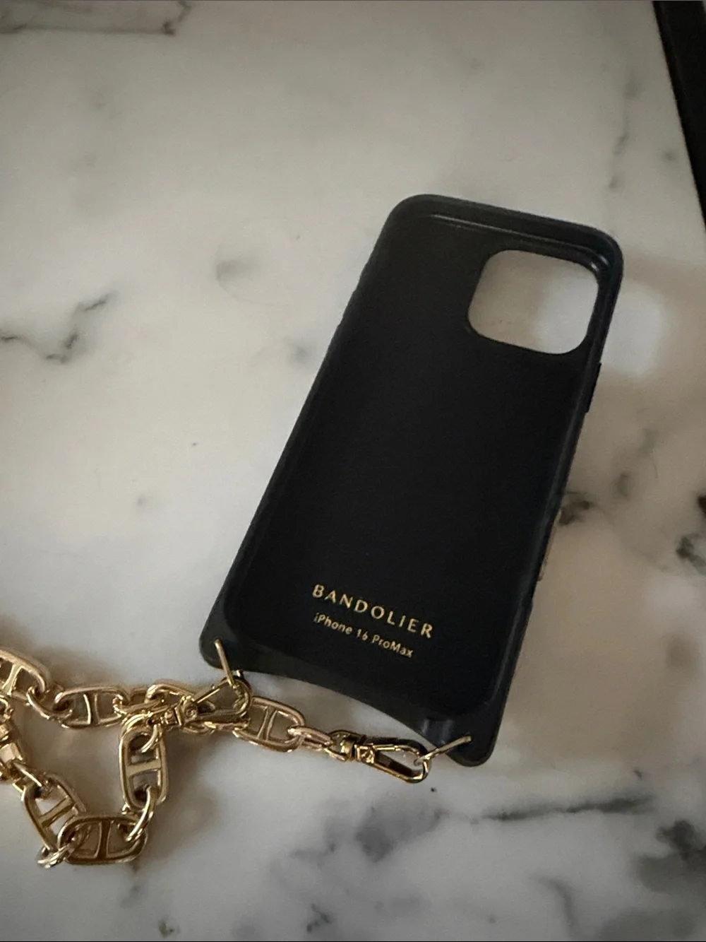 iPhone 16 Pro Max Bandolier Phone Case with Detachable Gold Chain